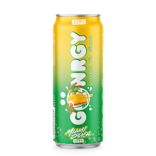Gönrgy Miami Splash Zuckerfrei 500ml Dose – Vorderseite