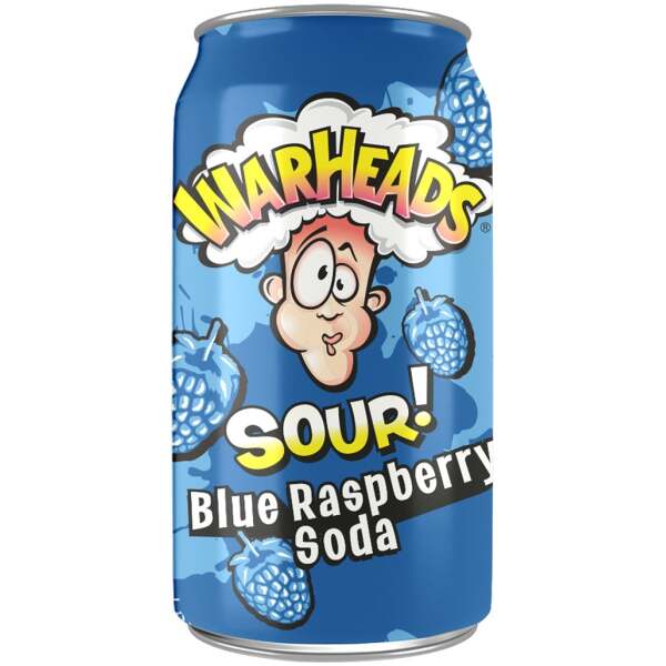 Warheads Blue Raspberry Sour Soda 330ml