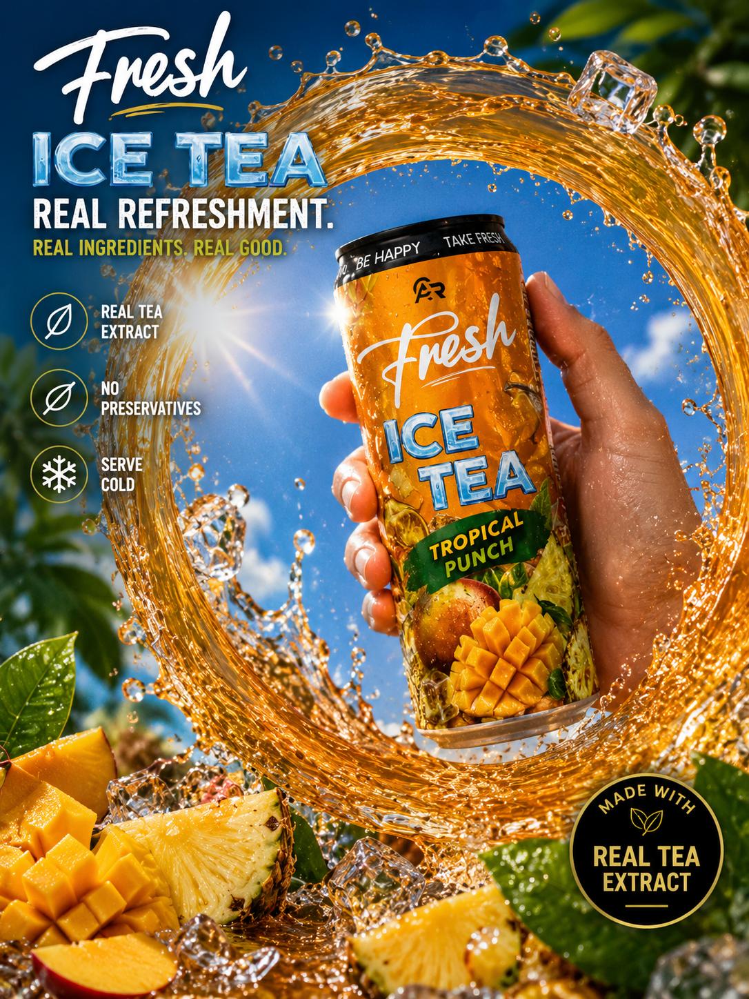 Fresh Ice Tea Tropical Punch 330ml
