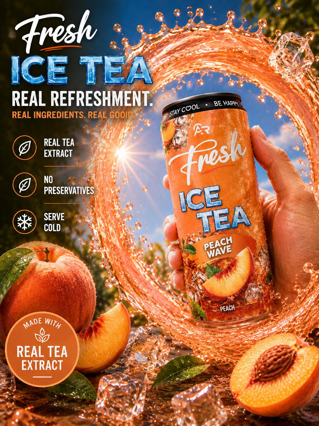 Fresh Ice Tea Peach Wave 330ml